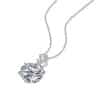 Inlaid Moissanite Plain Heart Pendant Clavicle Chain Necklace