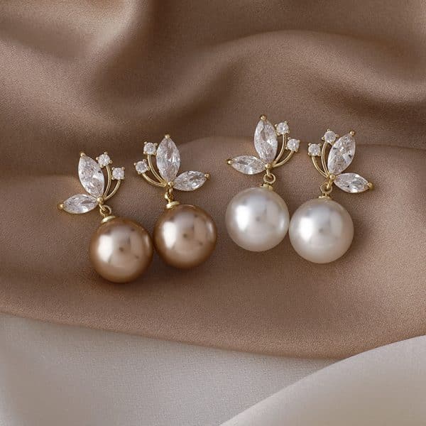 Stylish Micro-set Zircon Butterfly Earrings