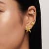Stainless Steel Three-pair Set Of Zircon Starfish High-grade Shell Earrings