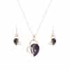 Crystal Love Jewelry Set Necklace Earrings Jewelry Small Pendant