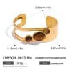 Natural Stone Open Bracelet Titanium Steel Hand Jewelry