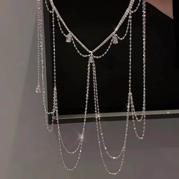 Pure Desire Super Shiny Crystal Pendant Necklace Light Luxury Minority