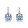 925 Sterling Silver Necklace Sky Blue Topaz Four-Piece Set