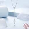 Simple V-neck Love Cross Necklace
