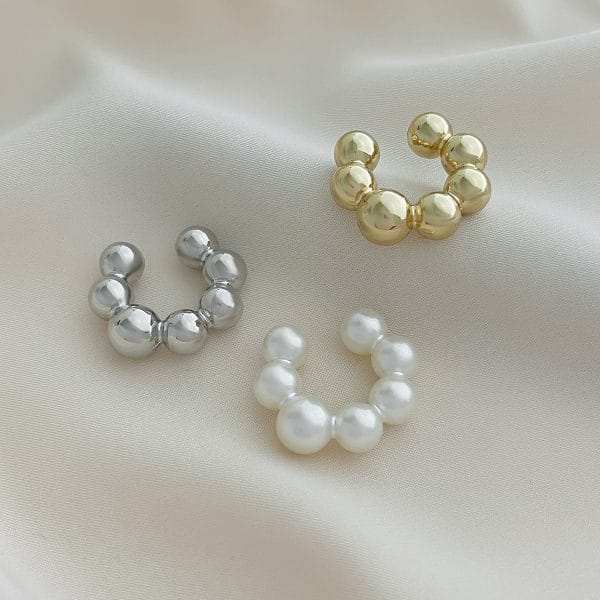 Fashion No Pierced Pearl 3-piece Set