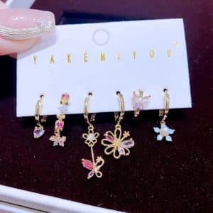Women's Fashion Exquisite Flower Earring Set