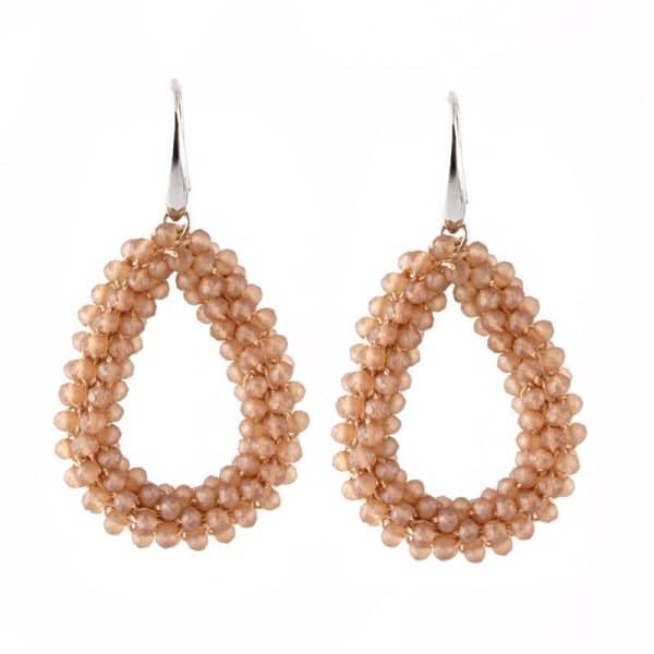 Drop-shaped Glass Crystal Earrings