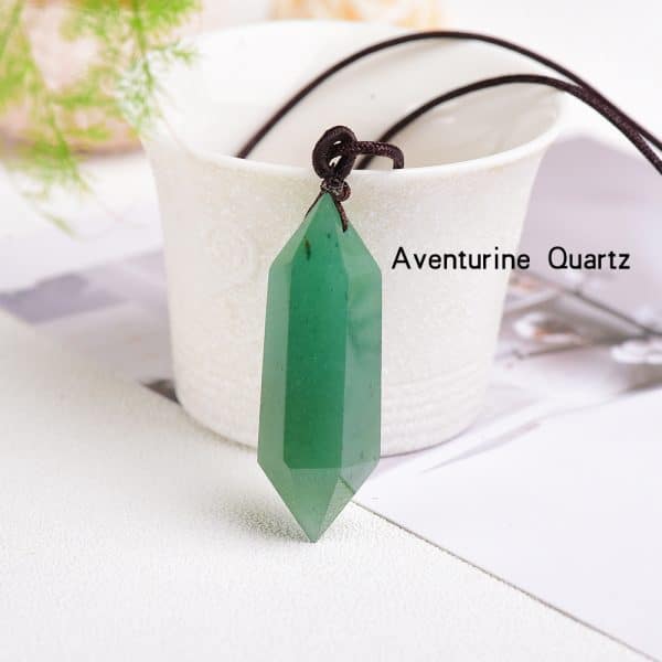 Natural Crystal Rough Hexagonal Prism Energy Stone Jewelry