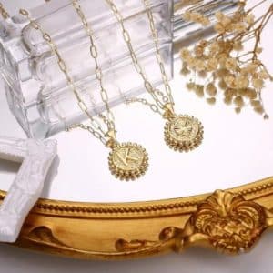 Letter Accessories Double-layer Round Zinc Alloy Necklace