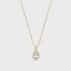 Aquamarine Blue Sky Flower Water Drop Hollow Corrugated Necklace