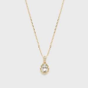 Aquamarine Blue Sky Flower Water Drop Hollow Corrugated Necklace