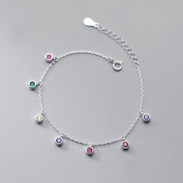 Simple Geometric Round Ornamental Stone Tassel Elegant Graceful Hand Jewelry