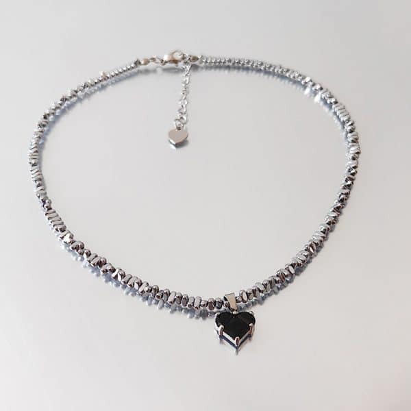 Super Copper Inlaid Zircon Love Pendant Necklace Summer Irregular