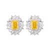 Autumn And Winter New Jewelry Diamond Ice Flower Cut Yellow Diamond Copper Inlaid Fashion