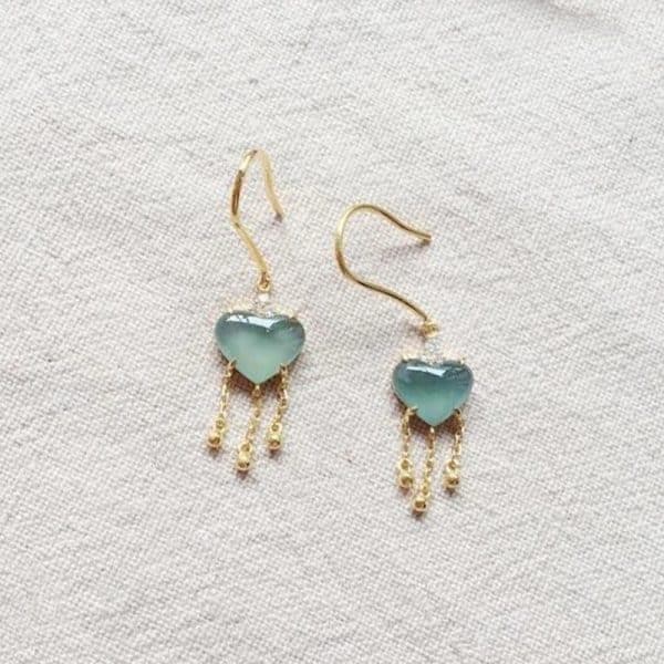 Water Drop Love Tassel Socialite Exquisite Petite Earrings