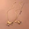 Stainless Steel Gold Silver Unicorn Horse Necklace Earrings Jewelry Set