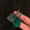 Green Water Drop Earrings Are Extravagant And Exaggerated