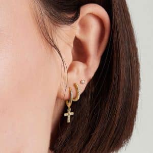 Brass Plating Inlaid Zircon Flower Fashion Ladies Three-piece Set