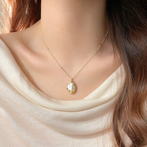Irregular Baroque Pearl Necklace