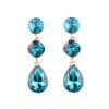 Women's Drop Shape Glass Gemstone Earrings