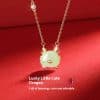 Auspicious Cute Dragon Zodiac Necklace Female Hetian Jade Bracelet Ear Studs
