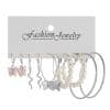 Women's Jewelry Fashion Personality Pearl Butterfly Ear Studs 5-Piece Set
