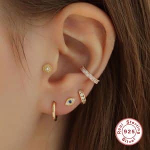 Sterling Silver Earrings Five Piece Combination Set