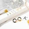 Simple Style New Pearl Round Word Earrings Set