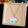 Shell Starfish Sun Stainless Steel Necklace
