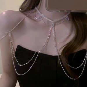 Pure Desire Super Shiny Crystal Pendant Necklace Light Luxury Minority