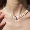 Beaded Twin Women's Pearl Necklace