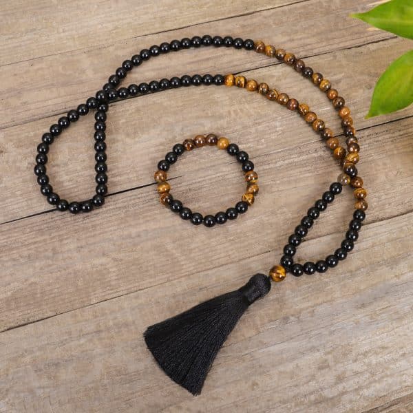 Vintage Versatile Tiger Eye Stone Tassel Sweater Chain