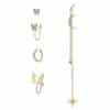 Butterfly Star Moon Rhinestone Earring Set 5 Piece Set