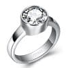 Women's Fashion Stainless Steel Diamond-studded Ring