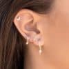 S925 Silver Needle Set Zircon Butterfly Earrings