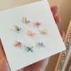 Women's Fashionable And Cute Multi-coloured Butterfly Earrings Set