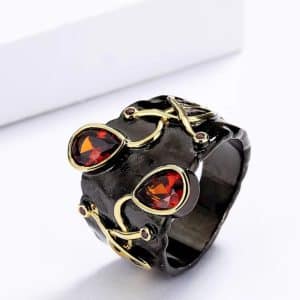 Fashionable And Retro Women's Straight-pull Oval Ring
