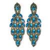 Colorful Crystals Water Drop Earrings Exaggerated Shiny