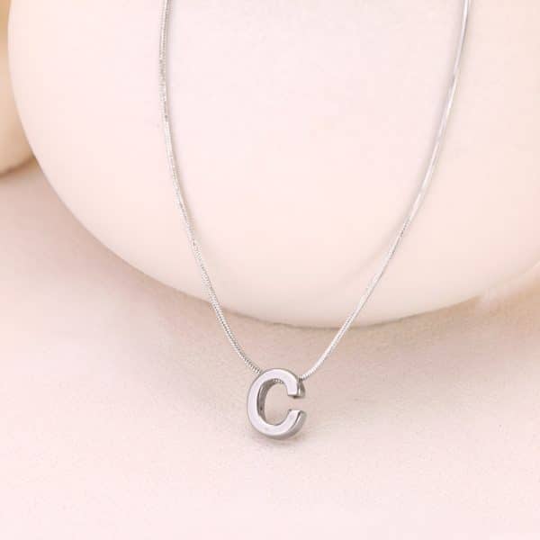 18k Gold Titanium Steel Necklace With 26 English Letters