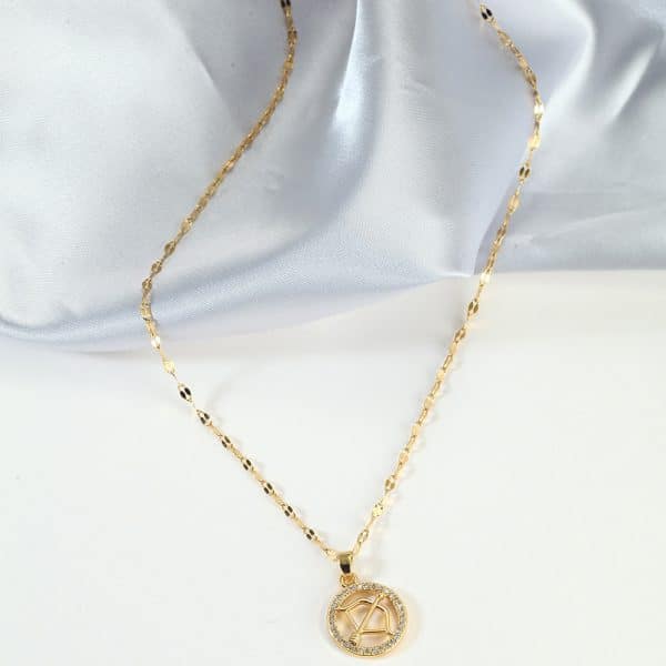 Golden Twelve Constellation Pendant Necklace INS Style