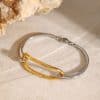18K Stainless Steel Color Matching Geometric Bracelet