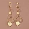 Metal Portrait Love Pendant Fashion Personality Combination Set Earrings