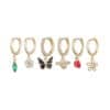 Black Butterfly Insect Ear Buckle Set
