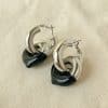 Women's Statement Contrast Enamel Drop Earrings