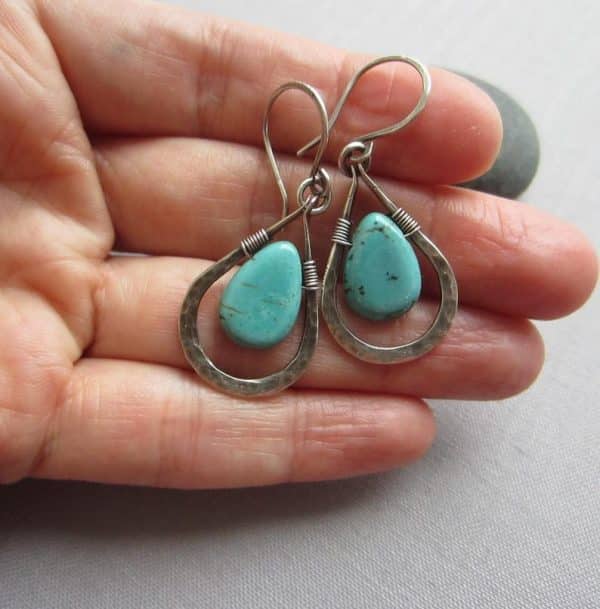 925 Turquoise Drop Earrings