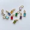 Twelve Birthstone Pendant Rectangular Zircon Accessories Pendant