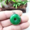 Emerald Round Jade Pendant Pendant Gold Inlaid With Jade Safety Buckle