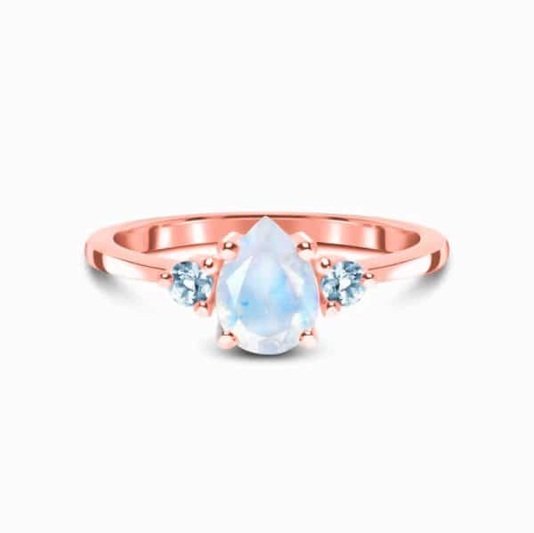 Women's Stylish Simple And Versatile Moonstone Ring