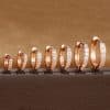 Trendy Circle Zircon Perforated Stud Earrings