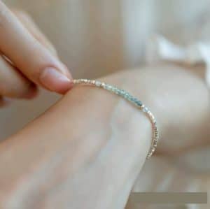 Sterling Silver Small Pieces Of Silver Gradient Bracelet